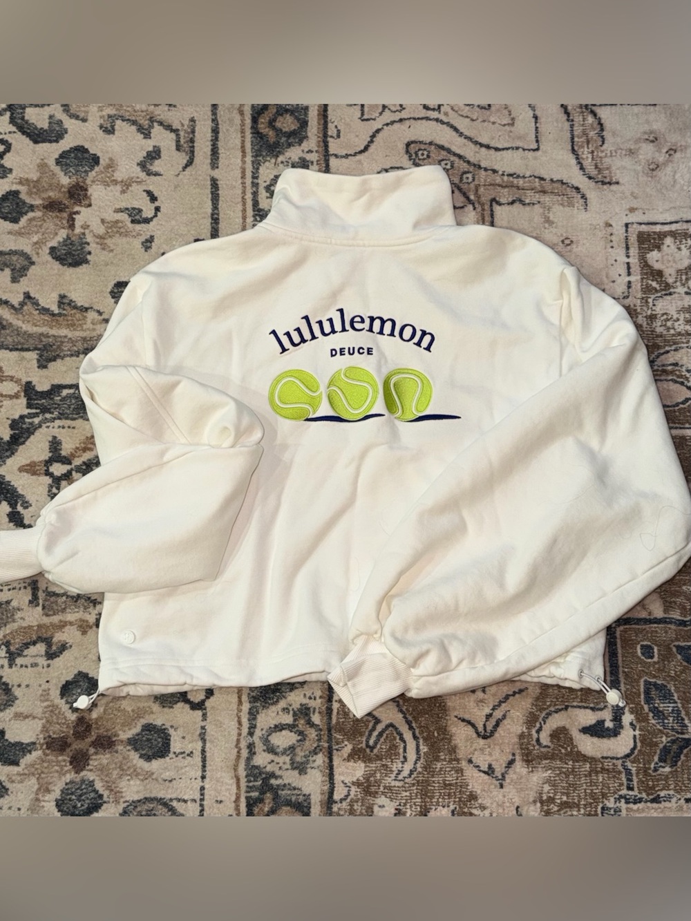 Lululemon Cotton Terry Tennis Half Zip *Deuce size Small - Picture 6 of 8